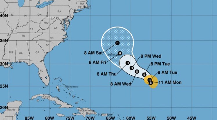 Se formó la tormenta tropical Epsilon en el Atlántico Central: esta será su trayectoria