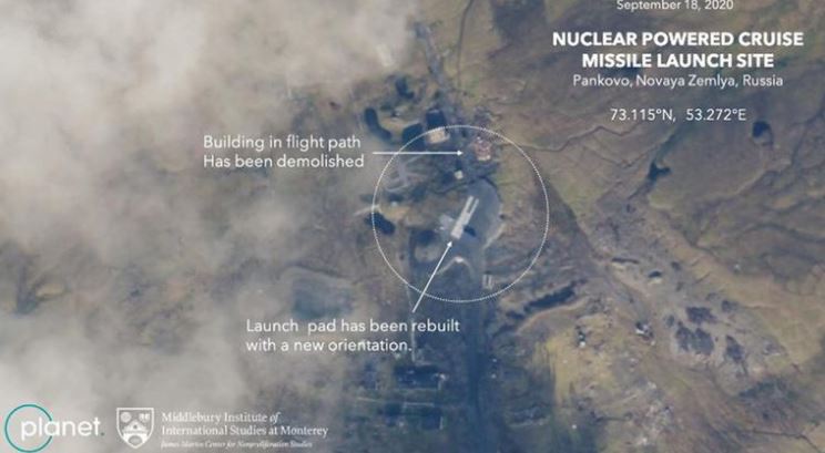 Imágenes satelitales indican que Rusia está preparándose para probar un nuevo misil de propulsión nuclear