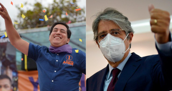 Elecciones en Ecuador: Andrés Arauz y Guillermo Lasso cerraron sus campañas presidenciales con caravanas a 48 horas de la primera vuelta