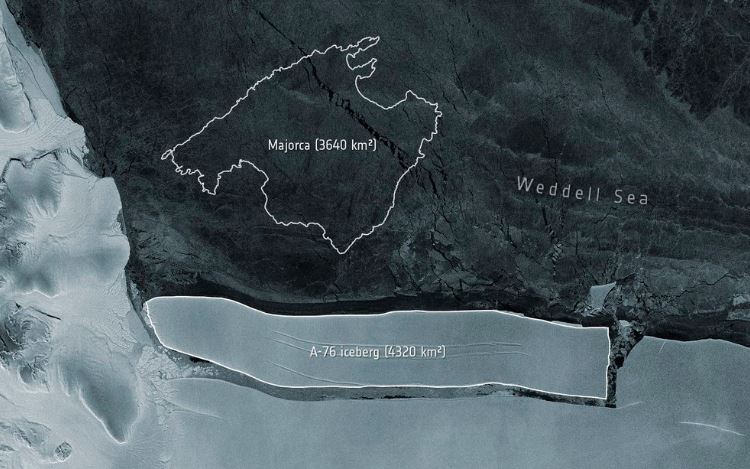 El iceberg más grande del mundo se despegó de la plataforma de hielo de la Antártida