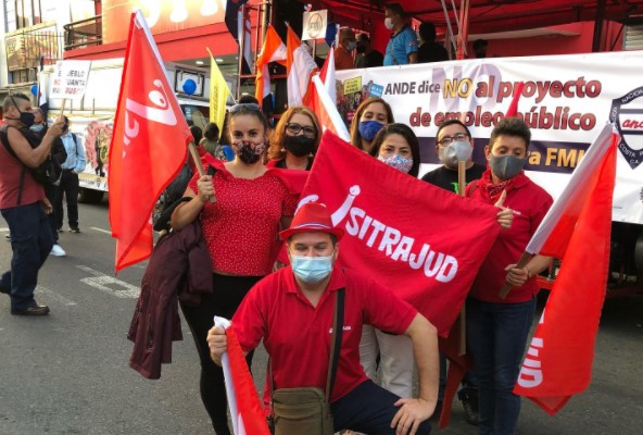 Sindicatos realizan manifestación presionando a Sala IV para que declare inconstitucional plan de Empleo Público