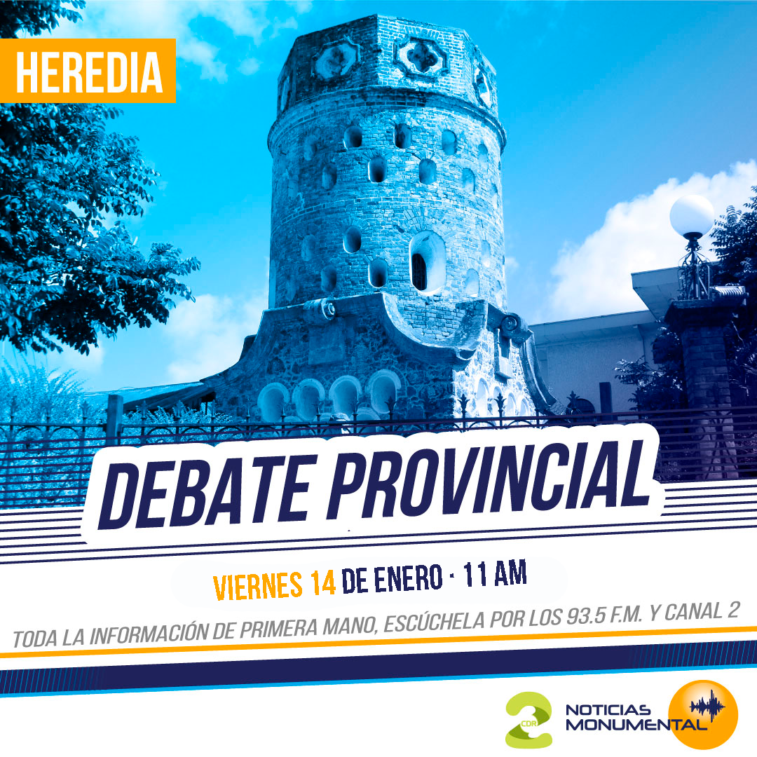 Candidaturas a la diputación por Heredia debatirán en radio Monumental este viernes