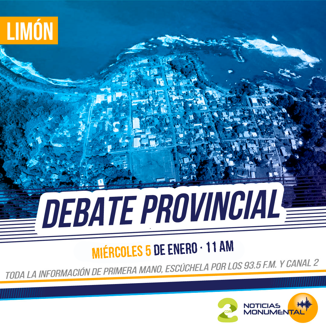 Candidaturas a la diputación por Limón debatirán en radio Monumental este miércoles