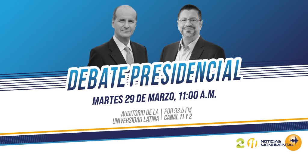 Noticias Monumental realizará su debate presidencial el 29 de marzo: Se transmitirá en radio y canales 11 y 2