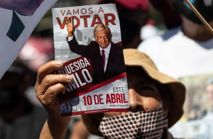 91.8% votó a favor que Andrés Manuel López Obrador continúe siendo presidente de México