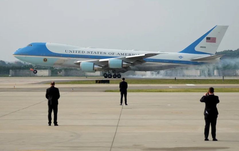 Joe Biden llegó a Corea del Sur en su primer viaje a Asia como presidente de EEUU