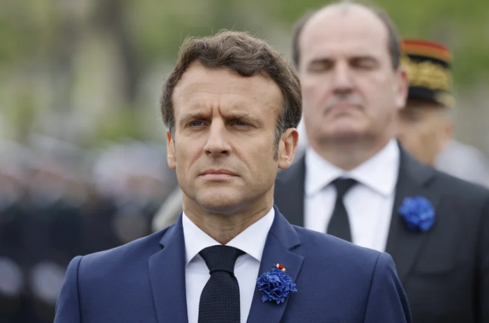 Emmanuel Macron conmemoró en París el fin de la Segunda Guerra Mundial