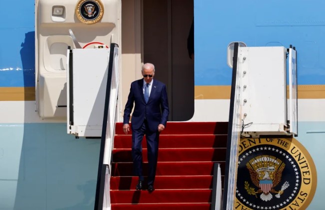 Joe Biden llegó a Israel para iniciar su primera gira por Medio Oriente como presidente de Estados Unidos