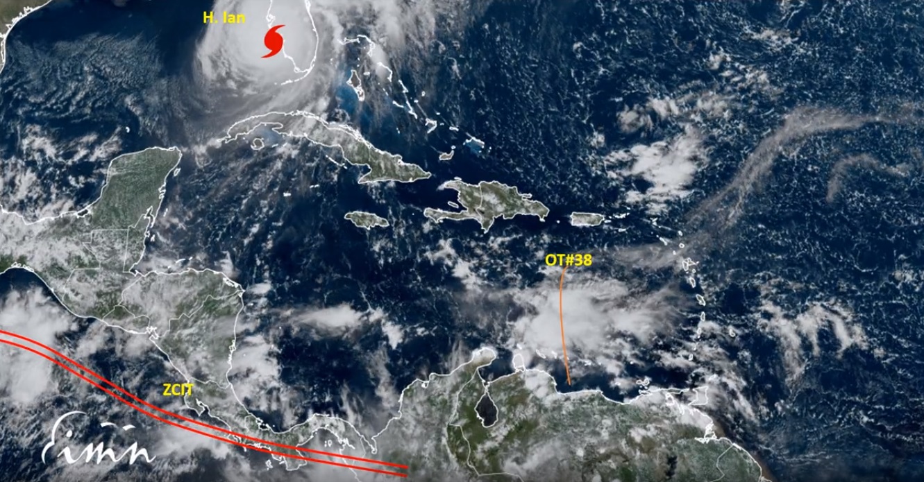 IMN monitorea desplazamiento de Onda Tropical 38 que afectará al país entre viernes y sábado