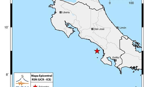 Sismo de magnitud 5,6 con epicentro en Osa fue percibido en gran parte del Valle Central