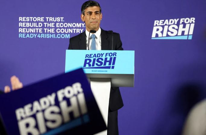 Rishi Sunak es el primer candidato en conseguir los apoyos necesarios para ser el próximo primer ministro del Reino Unido
