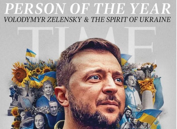 La revista Time nombró a Volodimir Zelensky como persona del año