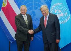Canciller urge mayor apoyo financiero internacional por situación migratoria ante secretario general de la ONU