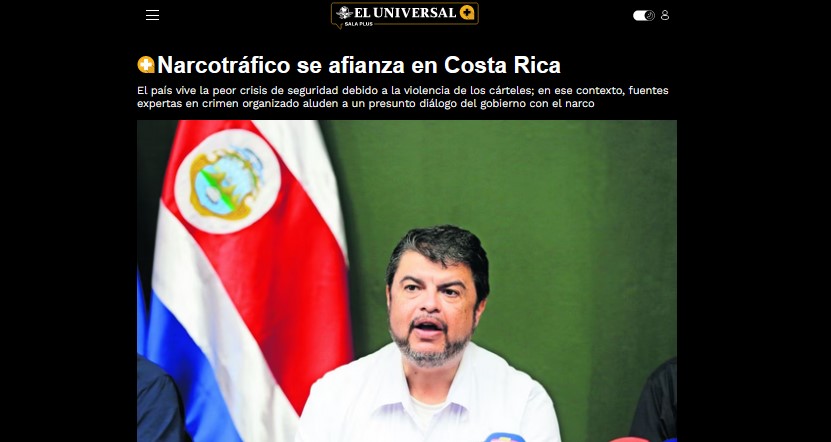 Prensa mexicana revela supuestas negociaciones del gobierno de Costa Rica con carteles narco