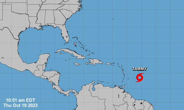 IMN no prevé que la Tormenta Tropical Tammy afecte al país