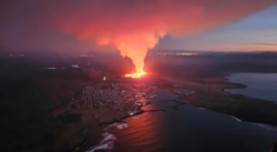 Un volcán entró en erupción al suroeste de Islandia
