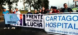 Sindicatos se manifiestan pidiendo construcción de nuevo hospital de Cartago