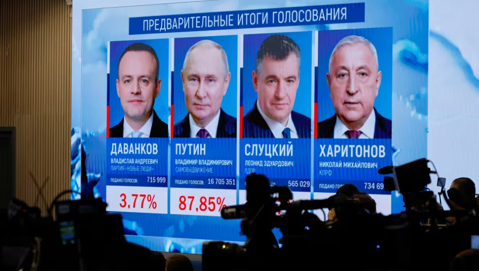 Rusia: el Kremlin anunció que Putin ganó las presidenciales con más del 87% de los votos