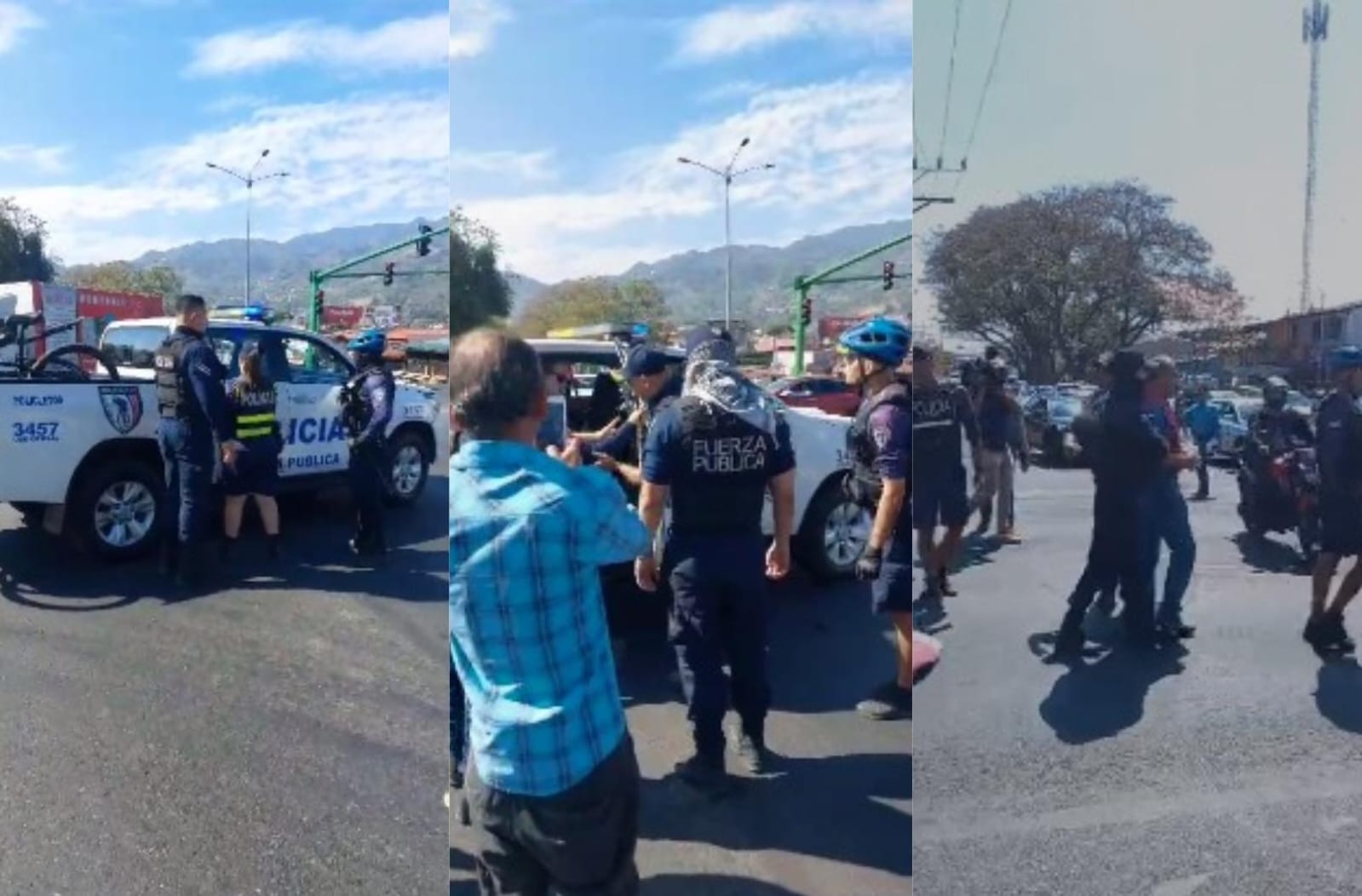 Fuerza Pública detuvo a 9 personas que se manifestaban por abastecimientos controlados del AyA en Hatillo