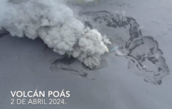 Autoridades mantendrán cerrado Volcán Poás hasta la próxima semana por emanación de gases y caída de ceniza